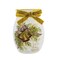 Stony Creek 4.0 Inch Holiday Bells Pre-Lit Small Jar Christmas Lighted Glass Accent , Bells Ribbon Lit Jar